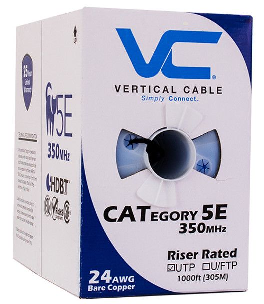 CAT5E 350MHZ PVC SOLID CABLE ETL (UTP)