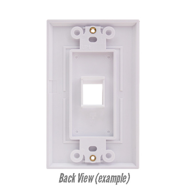 DECORA 4 PORT WALL PLATE {Qty. 10, $0.86/ea.}