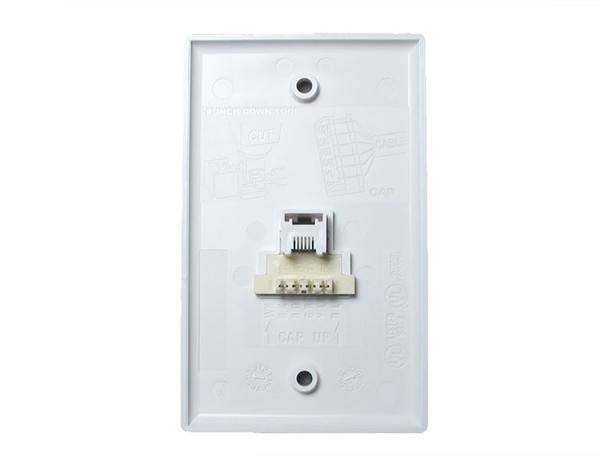 WALL JACK, 6P6C, PUNCHDOWN-TYPE