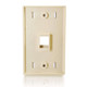 1-PORT KEYSTONE WALLPLATE IVORY - 03710