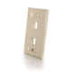 2-PORT KEYSTONE WALLPLATE IVORY - 03711