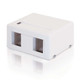 KEYSTONE SURFACE MOUNT BOX 2-PORT WHT - 03833