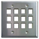 DOUBLE-GANG STAINLESS STEEL WALLPLATE