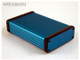 Hammond Manufacturing 1455J1201BU blue extruded aluminum enclosure w/ metal end panels