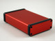 Hammond Manufacturing 1455J1201RD red extruded aluminum enclosure w/ metal end panels