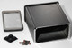 Hammond Manufacturing 1457N1201EBK black EMI/RFI shielded extruded aluminum enclosure 4.73x4.09x2.15