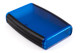 Hammond Manufacturing 1553BTBUBKBAT trans. blue ABS w/ black soft side enclosure & battery door 4.62x3.11x0.95