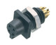 Binder 09-9750-30-03 Snap-In IP40 Female panel mount connector, Contacts: 3, unshielded, solder, IP40 | American Cable Assemblies