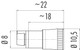 Binder 09-9764-70-04 Snap-In IP40 Female cable connector, Contacts: 4, 2.5-4.0 mm, unshielded, solder, IP40