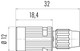 Binder 99-0996-102-05 Bayonet Female cable connector, Contacts: 5, 4.0-5.0 mm, unshielded, solder, IP40