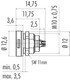 Binder 09-4712-00-04 Micro Push-Pull  IP67 Female panel mount connector, Contacts: 4, unshielded, solder, IP67