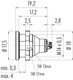 Binder 09-4907-025-03 Push-Pull Male panel mount connector, Contacts: 3, unshielded, solder, IP40