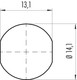 Binder 09-4911-081-04 Push-Pull Male panel mount connector, Contacts: 4, shieldable, solder, IP67, front fastened