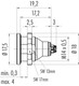 Binder 09-4908-025-03 Push-Pull Female panel mount connector, Contacts: 3, unshielded, solder, IP40