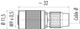 Binder 99-0080-100-04 M9 IP40 Female cable connector, Contacts: 4, 3.0-4.0 mm, unshielded, solder, IP40