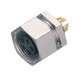 Binder 09-0082-00-04 M9 IP40 Female panel mount connector, Contacts: 4, unshielded, solder, IP40 | American Cable Assemblies