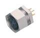 Binder 09-0082-20-04 M9 IP40 Female panel mount connector, Contacts: 4, unshielded, THT, IP40 | American Cable Assemblies