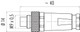 Binder 99-0409-10-04 M9 IP67 Male cable connector, Contacts: 4, 3.5-5.0 mm, shieldable, solder, IP67