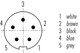 Binder 79-1413-75-05 M9 IP67 Male angled connector, Contacts: 5, shielded, moulded on the cable, IP67, PUR, black, 5 x 0.25 mm², 5 m