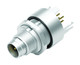 Binder 09-0411-35-04 M9 IP67 Male panel mount connector, Contacts: 4, shieldable, THT, IP67, front fastened | American Cable Assemblies