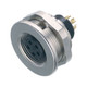 Binder 09-0428-00-08 M9 IP67 Female panel mount connector, Contacts: 8, unshielded, solder, IP67 | American Cable Assemblies