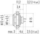 Binder 09-0404-80-02 M9 IP67 Female panel mount connector, Contacts: 2, unshielded, solder, IP67, front fastened