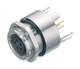 Binder 09-0428-35-08 M9 IP67 Female panel mount connector, Contacts: 8, shieldable, THT, IP67, front fastened | American Cable Assemblies