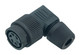 Binder 99-0606-70-03 Bayonet Female angled connector, Contacts: 3, 4.0-6.0 mm, unshielded, solder, IP40 | American Cable Assemblies