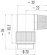 Binder 99-0614-70-05 Bayonet Female angled connector, Contacts: 5, 4.0-6.0 mm, unshielded, solder, IP40