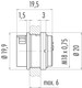 Binder 99-0612-00-04 Bayonet Female panel mount connector, Contacts: 4, unshielded, solder, IP40