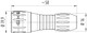 Binder 99-0771-000-08 Bayonet NCC Male cable connector, Contacts: 8, 2.5-4.0 mm, unshielded, solder, IP67