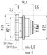 Binder 09-4808-80-03 Push-Pull Female panel mount connector, Contacts: 3, unshielded, solder, IP67, front fastened