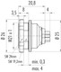 Binder 09-4832-80-08 Push-Pull Female panel mount connector, Contacts: 8, unshielded, solder, IP67, front fastened