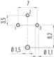 Binder 09-0308-290-03 M16 IP40 Female panel mount connector, Contacts: 3 (03-a), shieldable, THT, IP40, front fastened