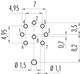 Binder 09-0474-290-08 M16 IP40 Female panel mount connector, Contacts: 8 (08-a), shieldable, THT, IP40, front fastened