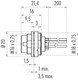 Binder 09-0315-702-05 M16 IP40 Male panel mount connector, Contacts: 5 (05-a), unshielded, single wires, IP40