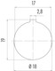 Binder 09-0473-702-08 M16 IP40 Male panel mount connector, Contacts: 8 (08-a), unshielded, single wires, IP40