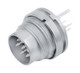 Binder 09-0323-290-06 M16 IP40 Male panel mount connector, Contacts: 6 (06-a), shieldable, THT, IP40, front fastened | American Cable Assemblies