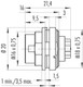 Binder 09-0311-700-04 M16 IP40 Male panel mount connector, Contacts: 4 (04-a), unshielded, crimping (Crimp contacts must be ordered separately), IP40