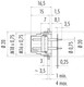 Binder 09-0327-65-07 M16 IP40 Male panel mount connector, Contacts: 7 (07-a), unshielded, THT, IP40, front fastened