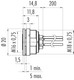 Binder 09-0312-702-04 M16 IP40 Female panel mount connector, Contacts: 4 (04-a), unshielded, single wires, IP40