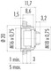 Binder 09-0054-00-14 M16 IP40 Female panel mount connector, Contacts: 14 (14-b), unshielded, solder, IP40