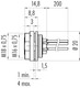 Binder 09-0324-782-06 M16 IP40 Female panel mount connector, Contacts: 6 (06-a), unshielded, single wires, IP40