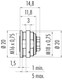 Binder 09-0324-700-06 M16 IP40 Female panel mount connector, Contacts: 6 (06-a), unshielded, crimping (Crimp contacts must be ordered separately), IP40