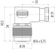 Binder 99-0102-118-02 M16 IP67 Female angled connector, Contacts: 2 (02-a), 4.0-6.0 mm, unshielded, solder, IP67