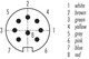 Binder 79-6271-200-08 M16 IP67 Male angled connector, Contacts: 8 (08-a), unshielded, moulded on the cable, IP67, PUR, black, 8 x 0.25 mm², 2 m