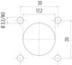 Binder 09-0115-300-05 M16 IP67 Square male panel mount connector, Contacts: 5 (05-a), unshielded, solder, IP67, UL