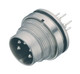 Binder 09-0103-99-02 M16 IP67 Male panel mount connector, Contacts: 2 (02-a), unshielded, THT, IP67, UL, front fastened | American Cable Assemblies