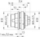 Binder 09-0115-700-05 M16 IP67 Male panel mount connector, Contacts: 5 (05-a), unshielded, crimping (Crimp contacts must be ordered separately), IP67, UL