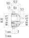 Binder 09-0108-09-03 M16 IP67 Female panel mount connector, Contacts: 3 (03-a), unshielded, solder, IP67, UL